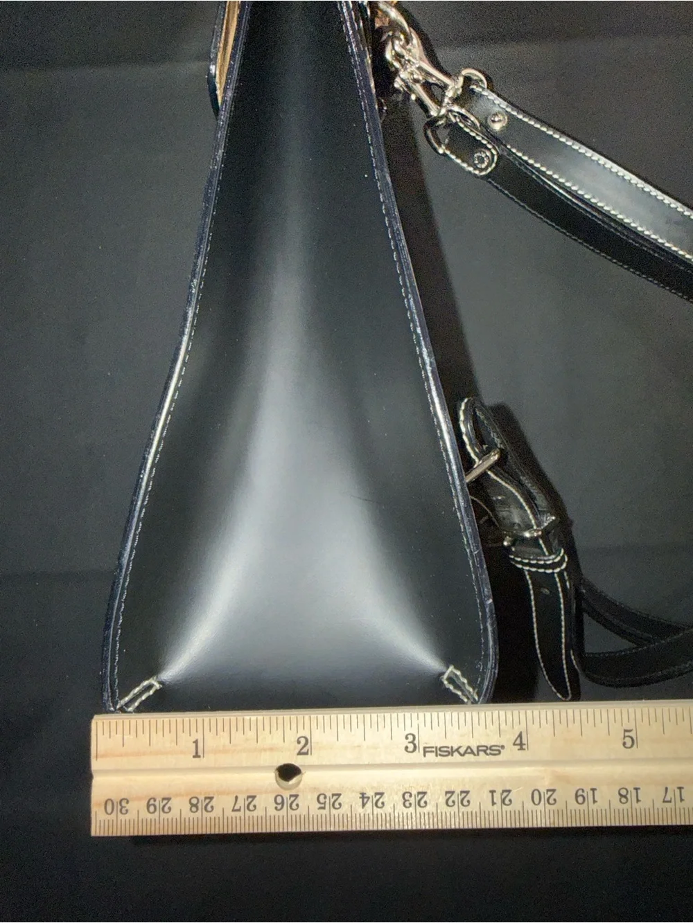 Dooney & Bourke Black Leather Bamboo-Handle Backpack